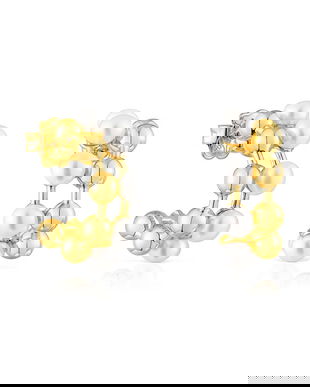 Tous cercei din argint placat cu aur 1003822800