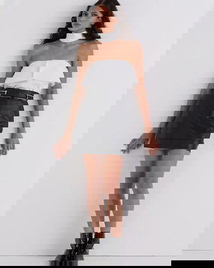 Karl Lagerfeld fustă culoarea negru, mini, evazați, A3W12014