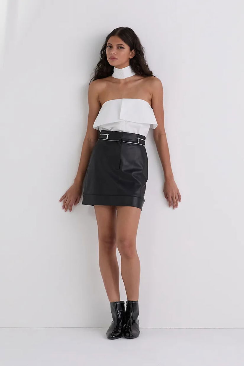 Karl Lagerfeld fustă culoarea negru, mini, evazați, A3W12014