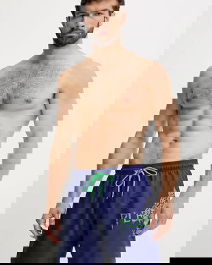 PLEIN SPORT pantaloni scurți de baie culoarea bleumarin, PS25MBL01