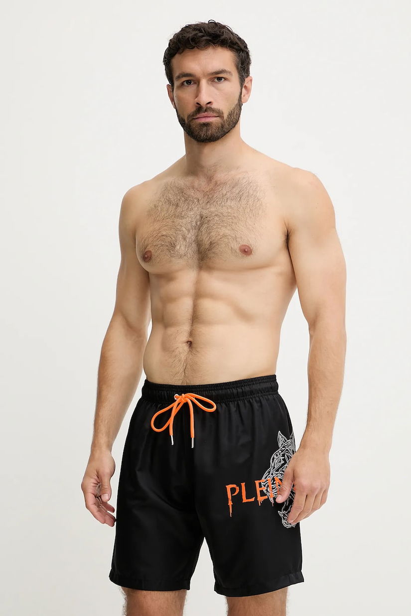 PLEIN SPORT pantaloni scurți de baie culoarea negru, PS25MBL01