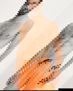 PLEIN SPORT pantaloni scurți de baie culoarea portocaliu, PS25MBM01