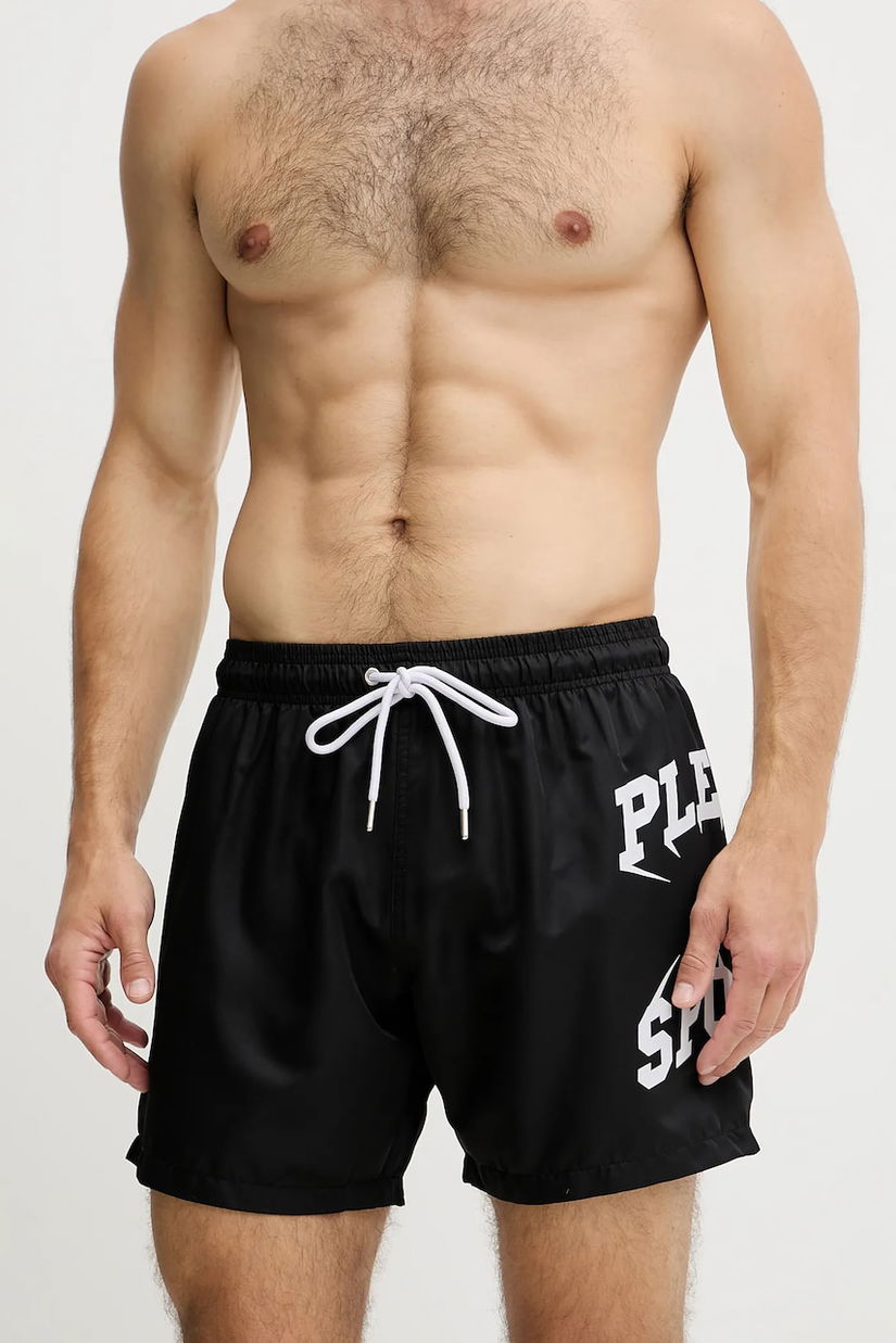 PLEIN SPORT pantaloni scurți de baie culoarea negru, PS25MBM01