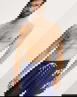 PLEIN SPORT pantaloni scurți de baie culoarea bleumarin, PS25MBM01