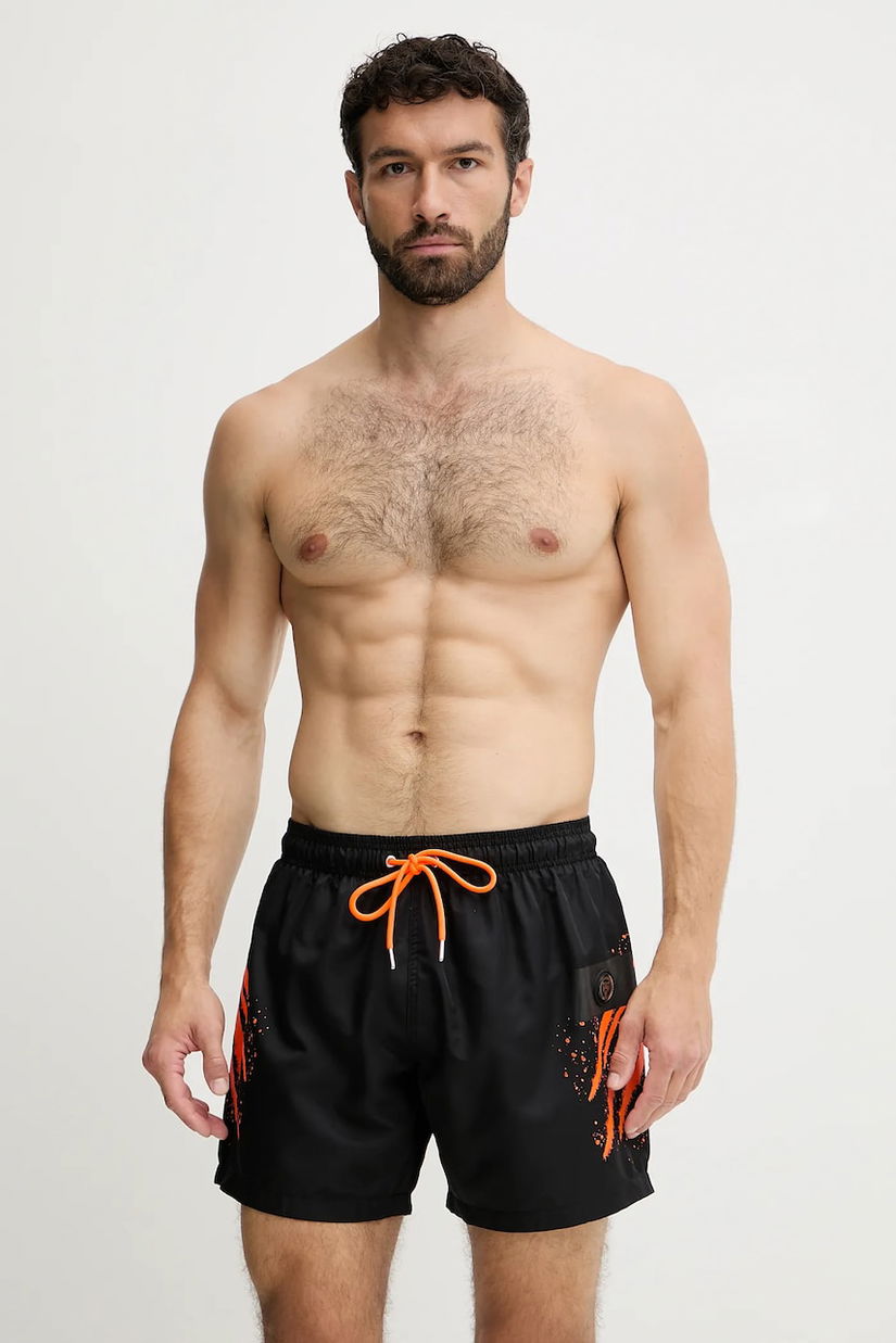PLEIN SPORT pantaloni scurți de baie culoarea negru, PS25MBM04
