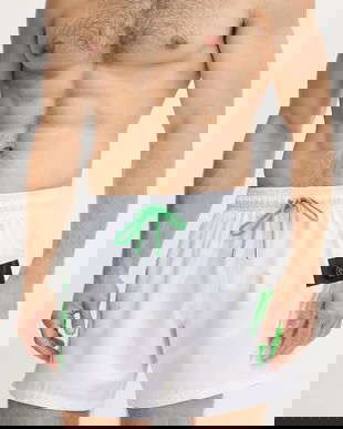 PLEIN SPORT pantaloni scurți de baie culoarea alb, PS25MBM04