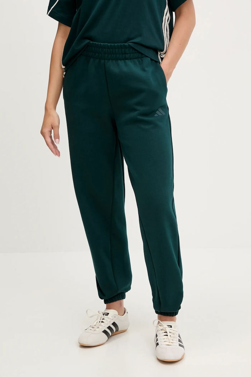 adidas pantaloni de trening Essentials culoarea verde, uni, JX0443