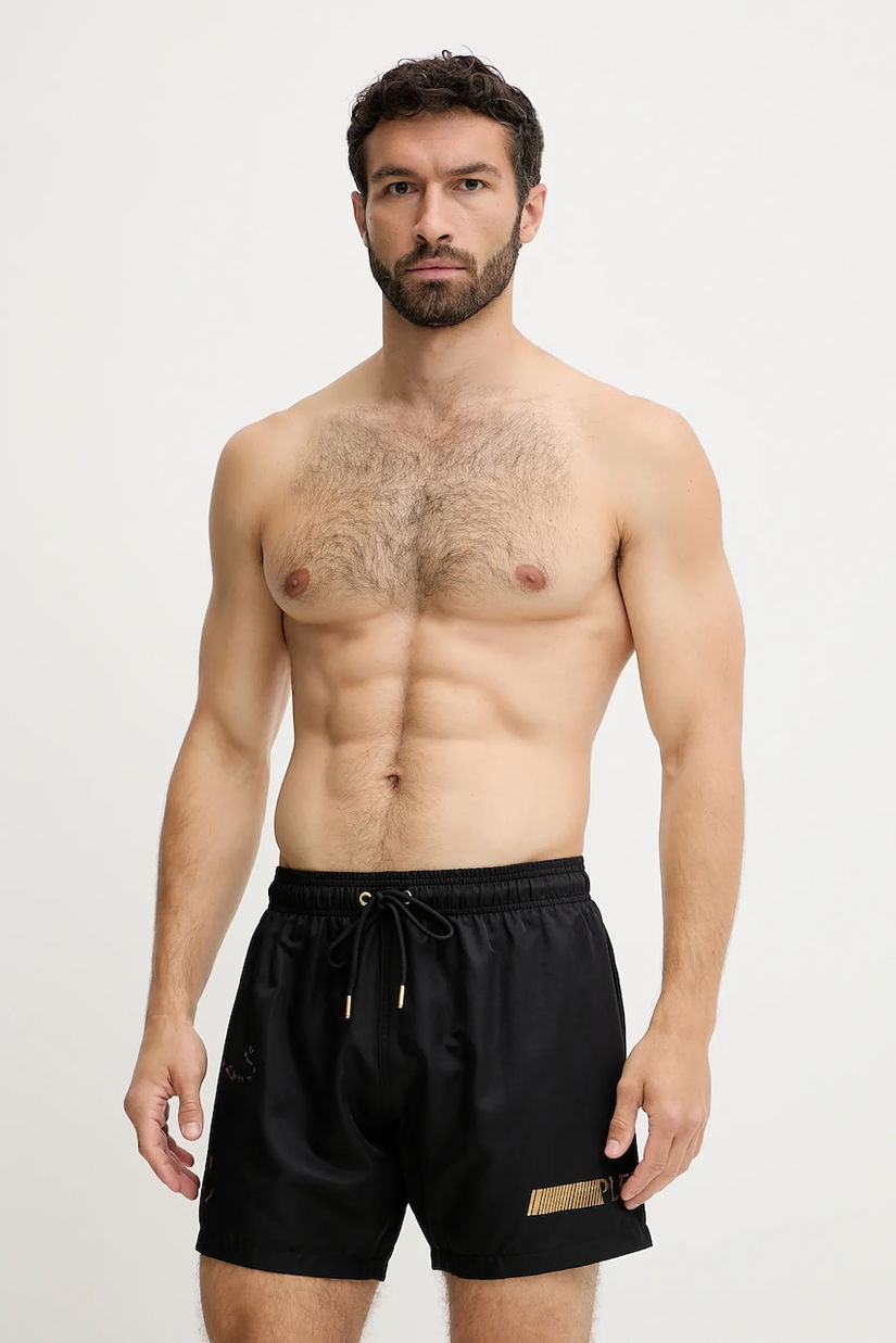 PLEIN SPORT pantaloni scurți de baie culoarea negru, PS25MBM02
