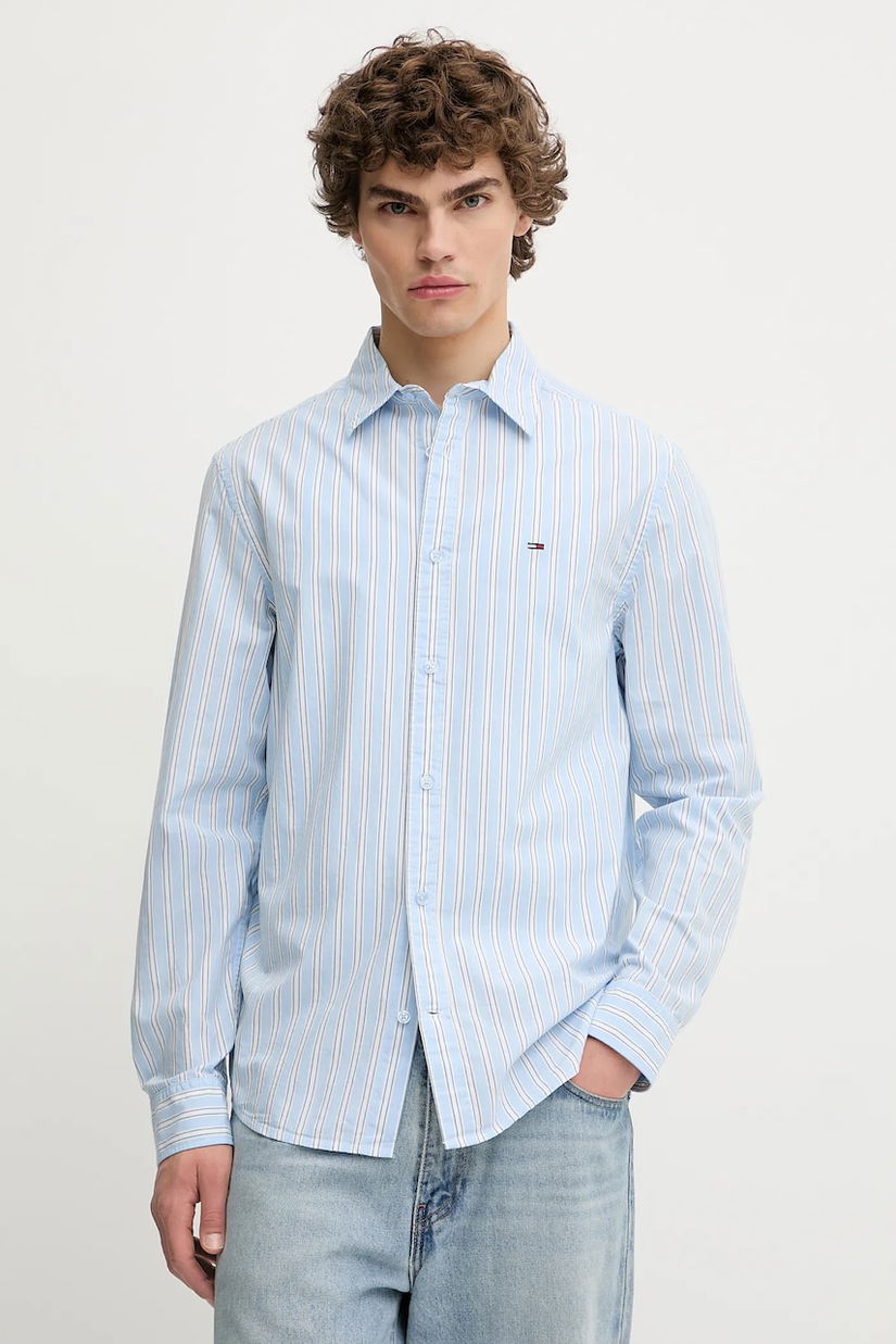 Tommy Jeans cămașă din bumbac cu guler clasic, regular, DM0DM21693