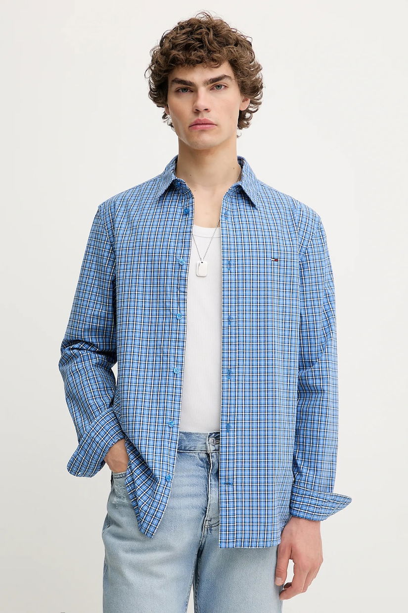 Tommy Jeans cămașă din bumbac cu guler clasic, regular, DM0DM21693
