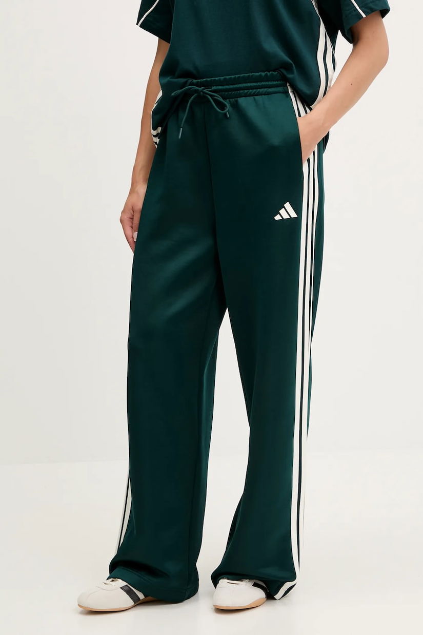 adidas pantaloni de trening Stadium culoarea verde, cu imprimeu, JW0529