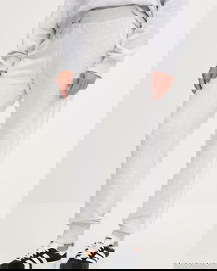 adidas pantaloni de trening Coquette culoarea gri, melanj, JM1914