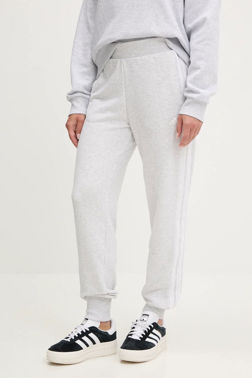 adidas pantaloni de trening Coquette culoarea gri, melanj, JM1914