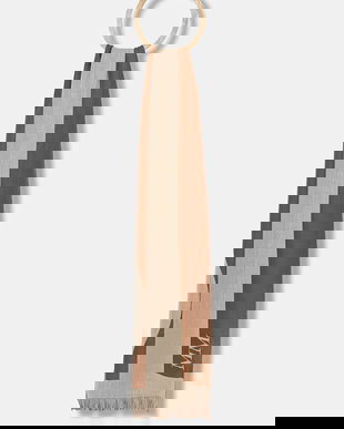 MM eșarfă din amestec de lână CORONA culoarea bej, cu imprimeu, 2526546027600