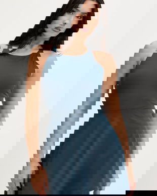 JOYINME rochie sport Riva culoarea turcoaz, mini, evazați, Riva