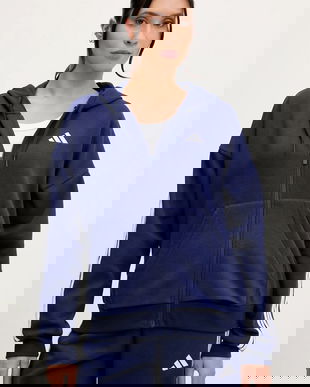 adidas bluză 3-Stripes cu glugă, cu imprimeu, JY3083