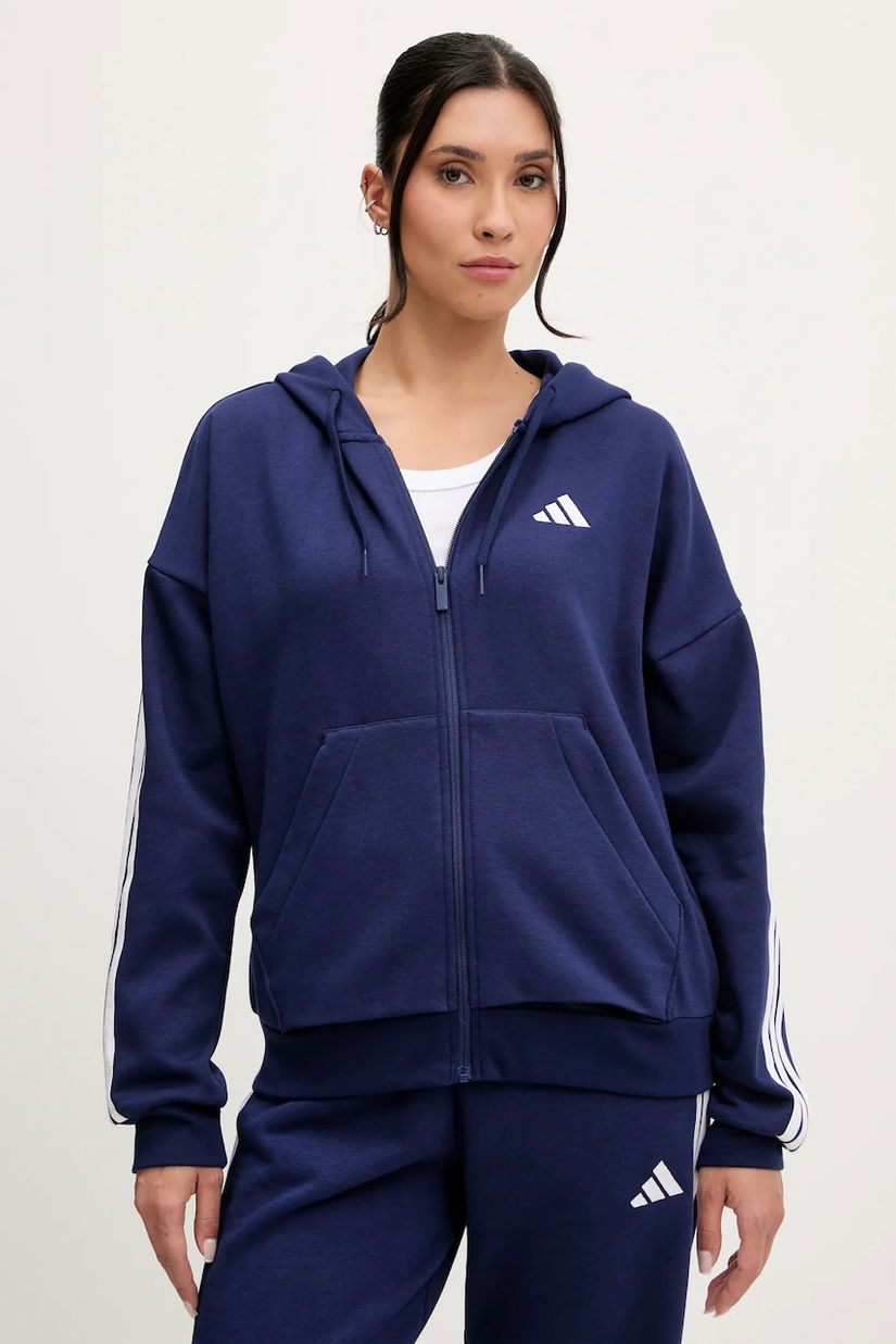 adidas bluză 3-Stripes cu glugă, cu imprimeu, JY3083