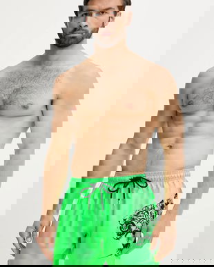 PLEIN SPORT pantaloni scurți de baie culoarea verde, PS25MBM06