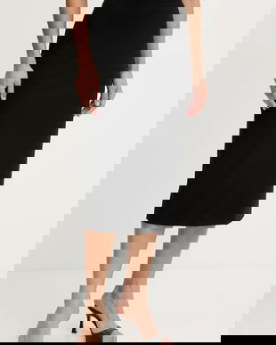 BOSS fustă culoarea negru, midi, creion, 50541985