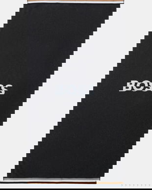 BOSS prosop din bumbac culoarea gri, 50544840