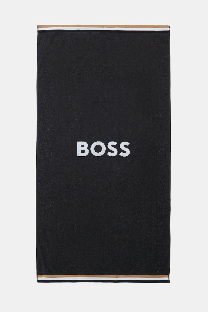 BOSS prosop din bumbac culoarea gri, 50544840