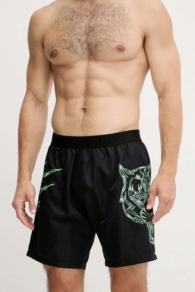PLEIN SPORT pantaloni scurți de baie culoarea negru, PS25MBL04