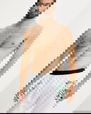 PLEIN SPORT pantaloni scurți de baie culoarea alb, PS25MBL04