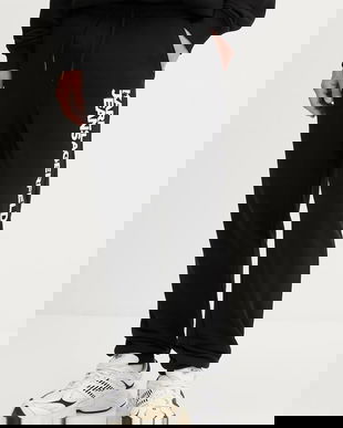 Karl Lagerfeld Jeans pantaloni de trening culoarea negru, cu imprimeu, A1M10001