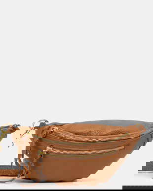 Answear Lab borseta de piele culoarea maro