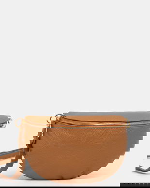 Answear Lab borseta de piele culoarea maro