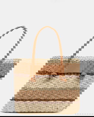 Answear Lab coș de plajă culoarea bej