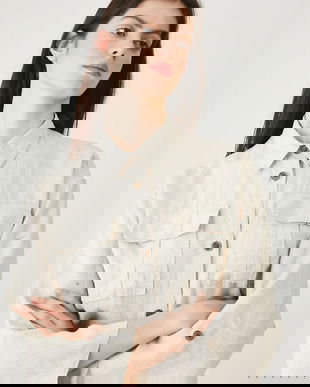 Medicine camasa de in cu guler clasic, relaxed