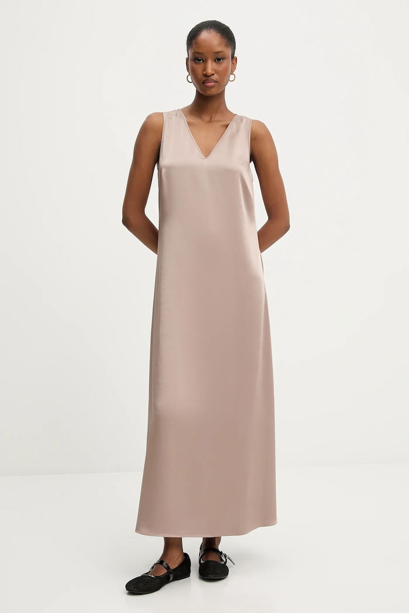Weekend Max Mara rochie OTTELIA culoarea maro, maxi, drept, 2525226061600