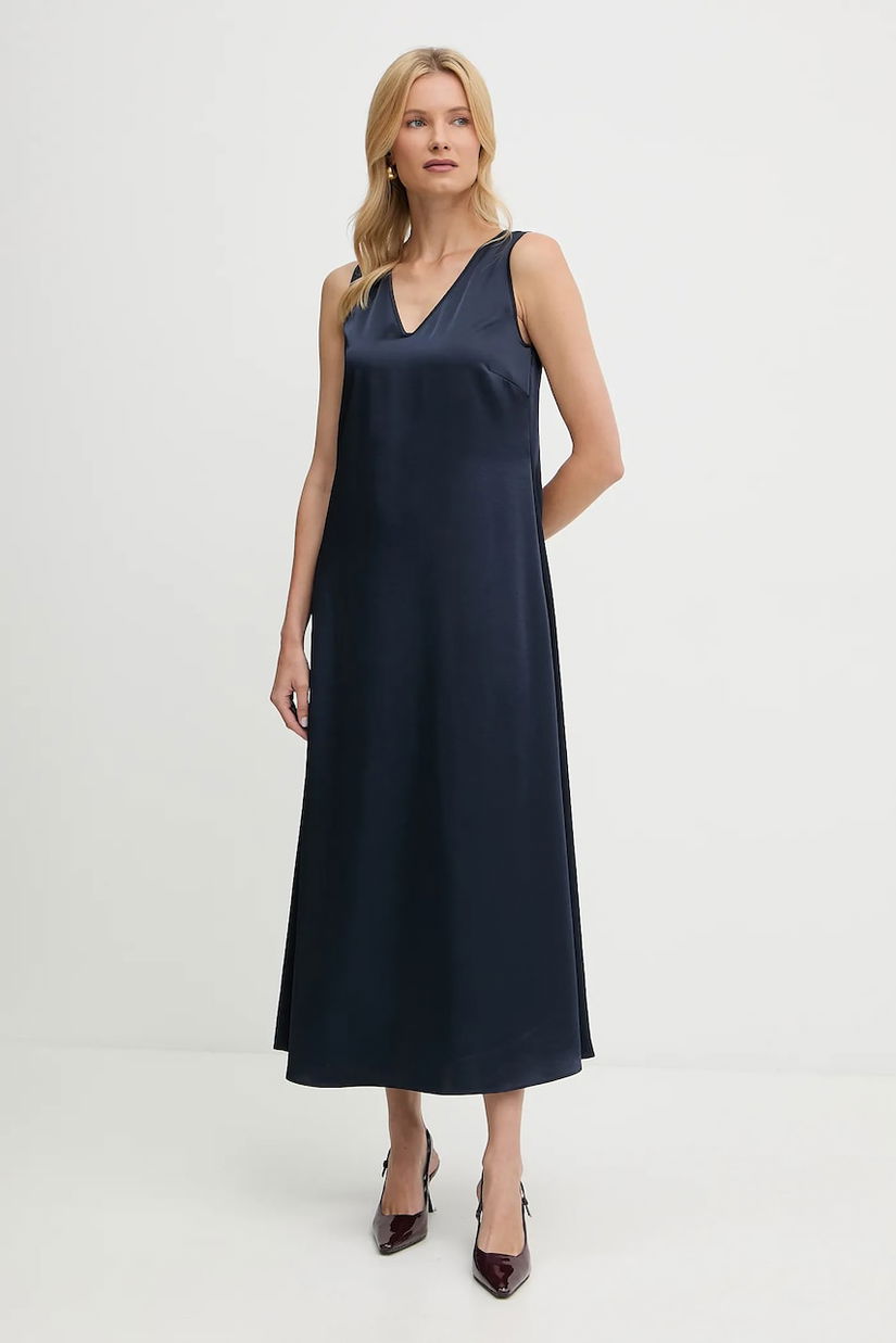 Weekend Max Mara rochie OTTELIA culoarea bleumarin, maxi, drept, 2525226061600