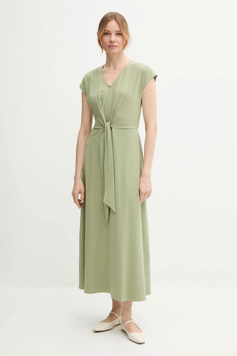 United Colors of Benetton rochie culoarea verde, maxi, evazați, 3FJHDV01T