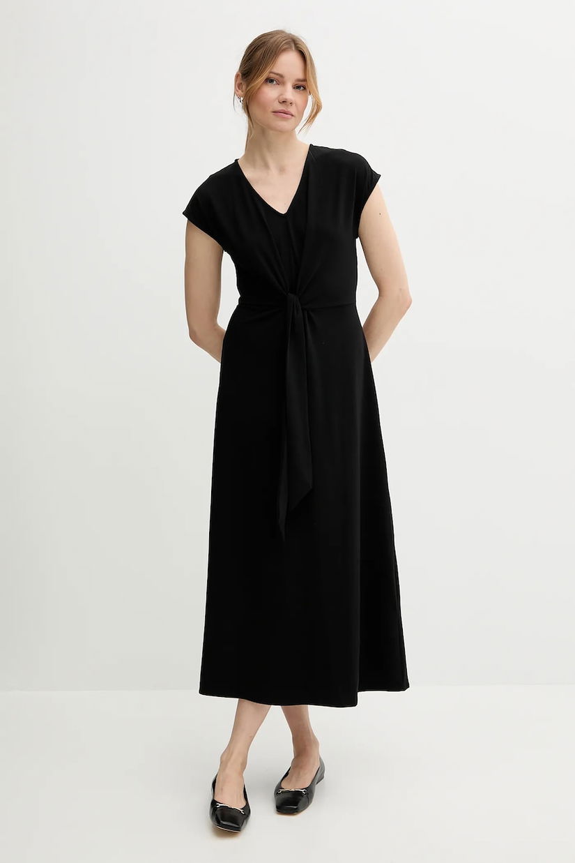United Colors of Benetton rochie culoarea negru, maxi, evazați, 3FJHDV01T