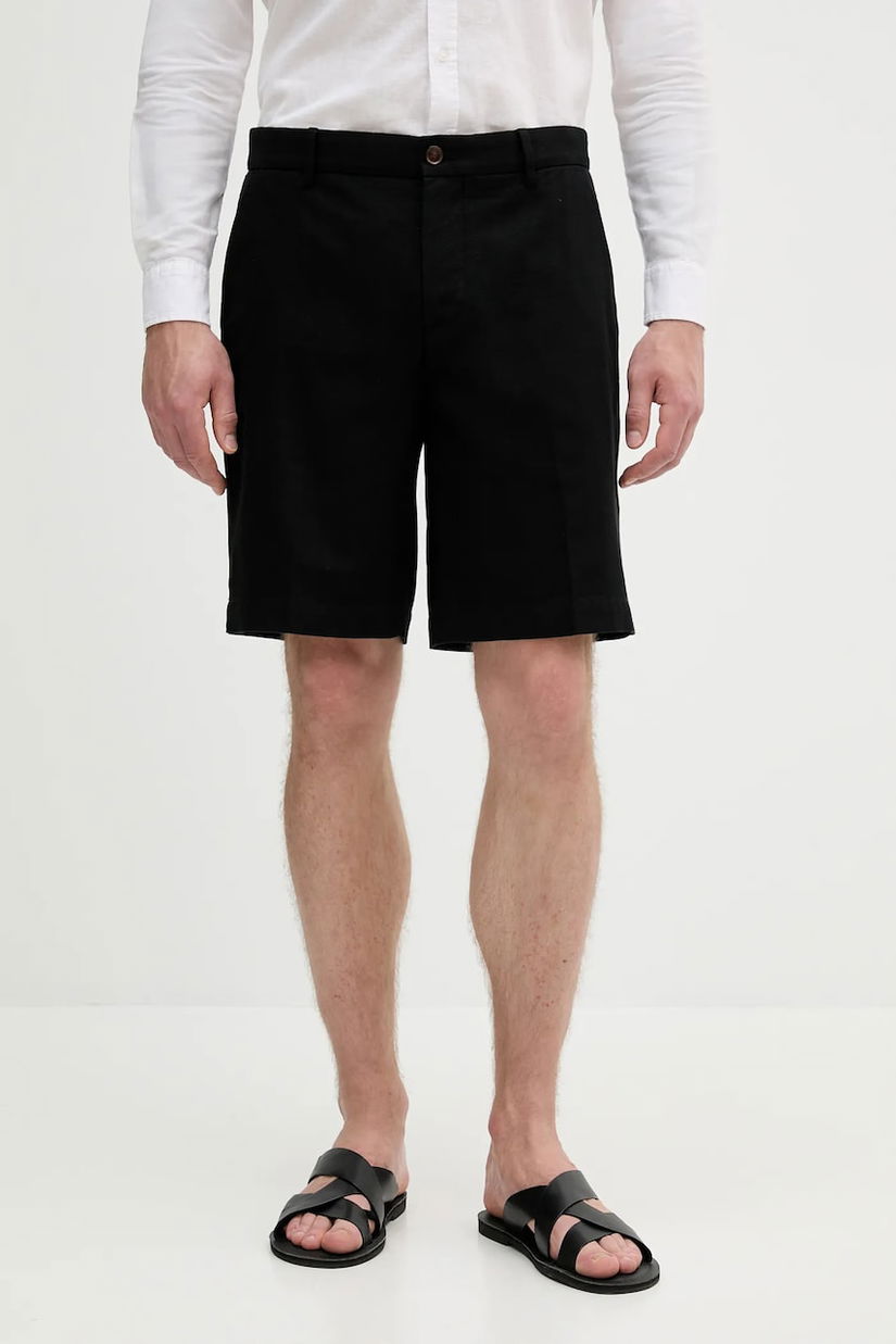 Sisley pantaloni scurți din bumbac culoarea negru, 4GJ0S9018