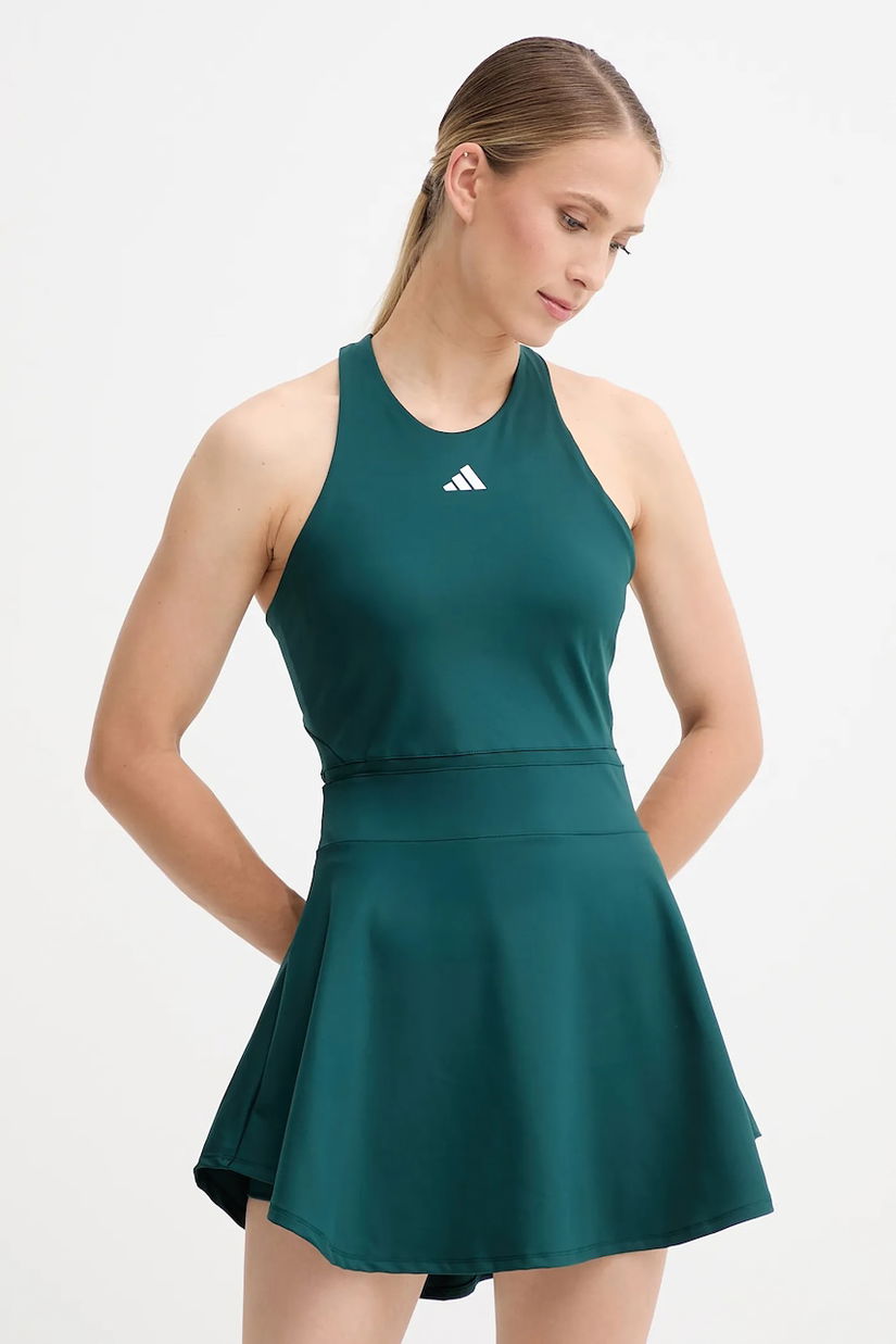 adidas Performance rochie sport GAMESET culoarea verde, mini, evazați, JW2989