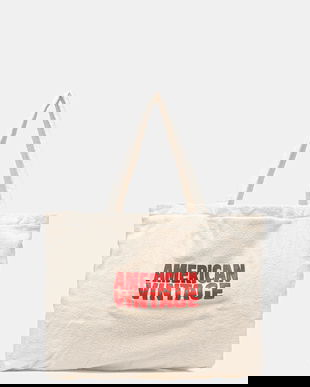 American Vintage geantă de bumbac culoarea bej, BOBY27A