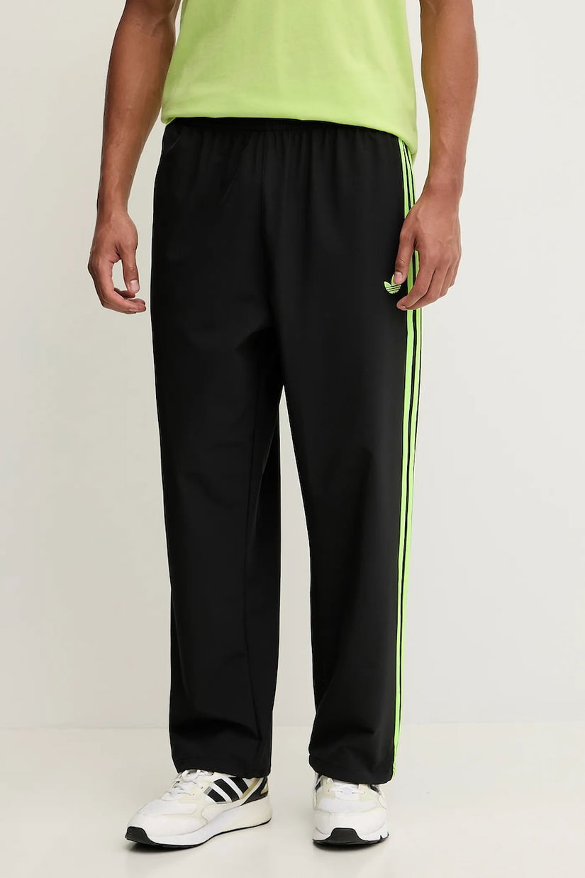 adidas Originals pantaloni de trening Wov Drill TP culoarea negru, cu imprimeu, JW5911