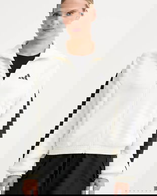 adidas bluză Stadium culoarea bej, cu imprimeu, JW0519