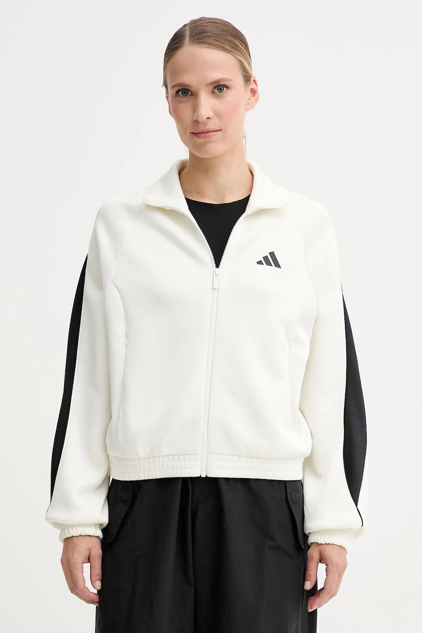 adidas bluză Stadium culoarea bej, cu imprimeu, JW0519