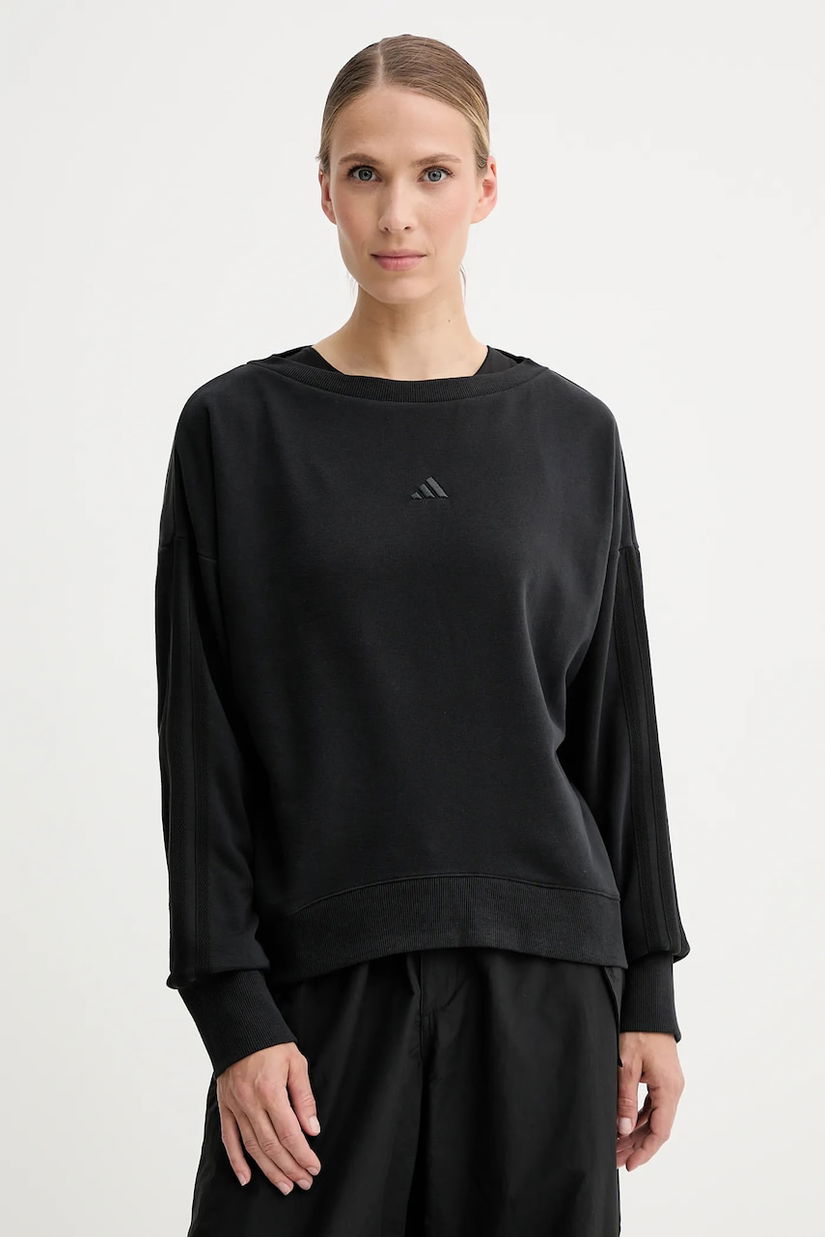 adidas bluză Coquette culoarea negru, cu imprimeu, JM1900