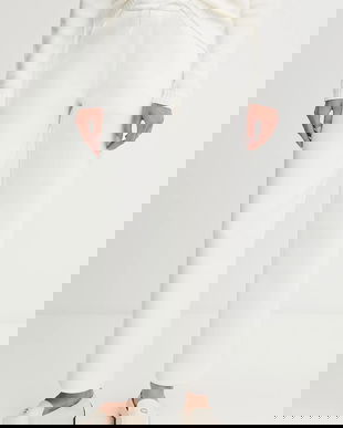 MM pantaloni de trening FURIO culoarea alb, uni, 2526786087600