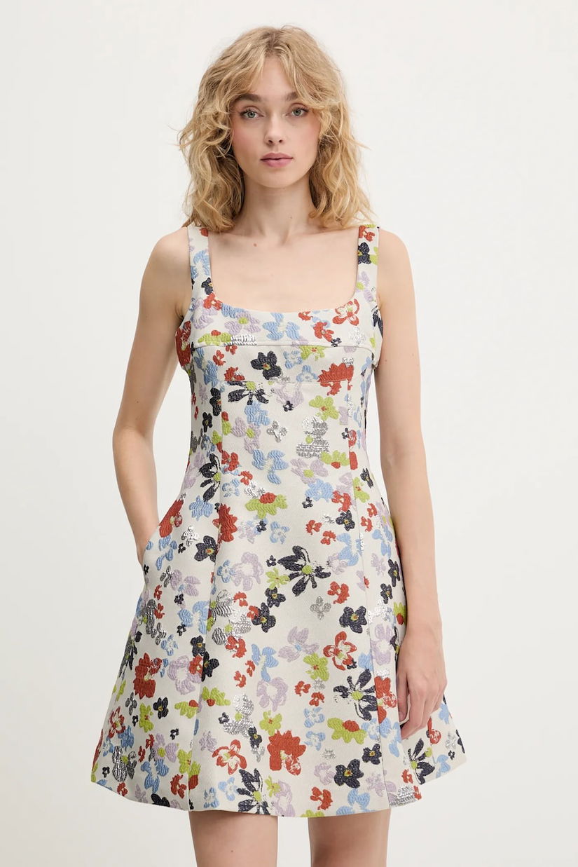 Stine Goya rochie culoarea gri, mini, evazați, SG-PF25-D141-2269