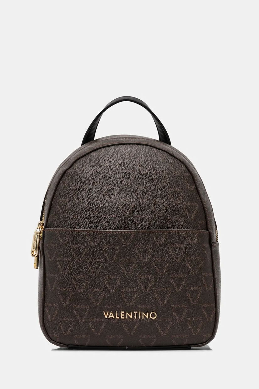 Valentino Bags rucsac culoarea maro, mic, cu imprimeu, VBS8GT20