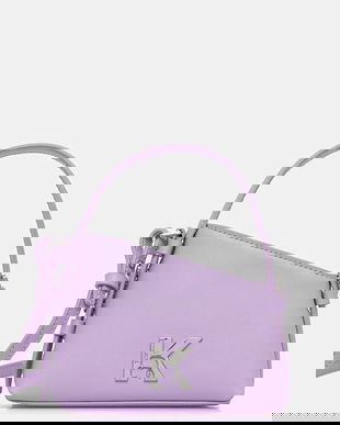 Karl Lagerfeld Jeans poșetă de piele culoarea violet, A3W30289