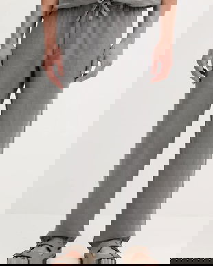 United Colors of Benetton pantaloni din in culoarea bleumarin, mulată, 4AGHUF00M