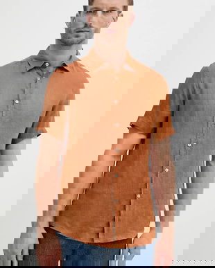 United Colors of Benetton cămașă de in culoarea alb, cu guler clasic, regular, 5BKU5QJH8