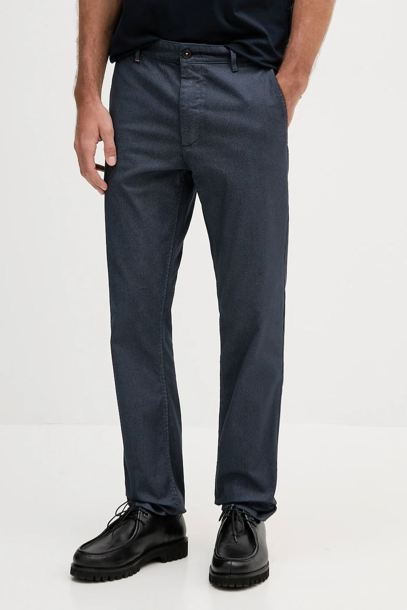 BOSS Orange pantaloni culoarea bleumarin, mulata, 50542977